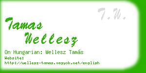 tamas wellesz business card