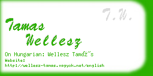 tamas wellesz business card